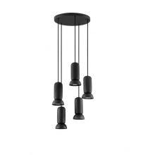 Parlo oprawa wisząca 5xGU10 10W ceramika czarna